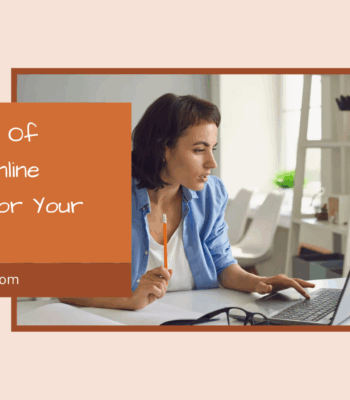 Woman making notes on laptop