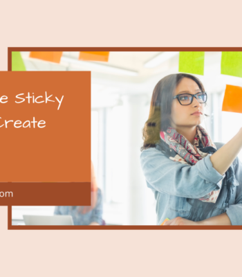 lady using sticky notes to plan